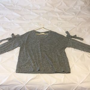 Heathered gray sweater
